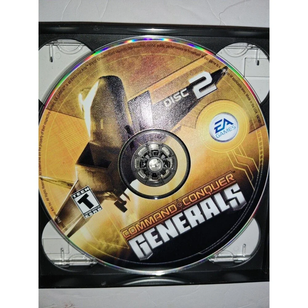 Command & Conquer Generals Deluxe Edition PC Game 2003 4 Disc Set Zero Hour EA